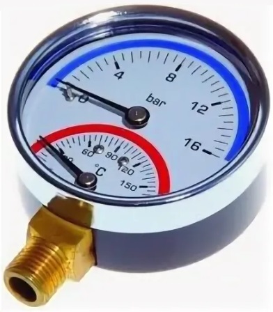 ������������� ������. (����.�����) � ���.�����. ����. ����. Dn 63 ��, 1/2", 0-16 bar, 0-120��, TIM